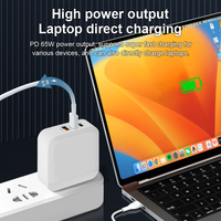 Adaptateurs de chargeur 65W 3 ports rapides pour MacBook Pro Air Galaxy S23 Dell XPS 13 iPhone 14 Pro Samsung Chargeur d'origine