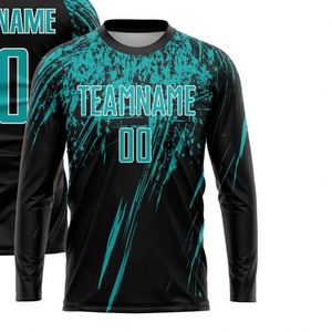 Modern <b>Long</b> Sleeve Soccer Jersey Football Team Shirt Breathable Performance Sports Uniform for <b>Match</b> Training Practice Men Youth - Product Image 2