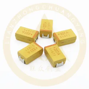 (Tantalum Capacitors) TAJD227K010RNJ CAP TANT 220UF 227K 10V 10% 2917 (7343 Metric) ประเภท D เครื่องหมาย227A Tantalum Capacitor