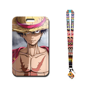 Porte-cartes en plastique style Instagram mignon, motif dessin animé, avec cordon de cou, pour carte de bus, carte repas étudiant et porte-clés, avec Luffy et <span class=keywords><strong>Chopper</strong></span> - Product Image 5