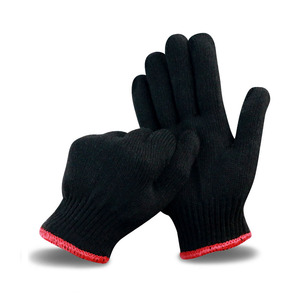 Guanti di sicurezza sul lavoro in cotone nero antiscivolo per la protezione delle mani all'ingrosso per meccanica - Product Image 5
