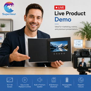 Superlieur - Présentation d'entreprise de luxe - Écran IPS HD 10,1 pouces - Mémoire 2 Go - Impression personnalisée - Conforme RoHS - Dossier numérique LCD - Brochure <span class=keywords><strong>vidéo</strong></span> - Product Image 5