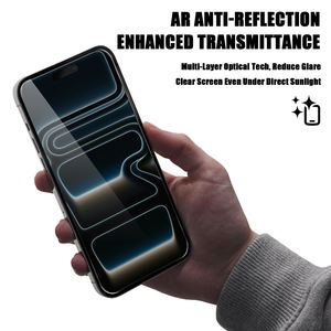 Kit de Instalación Mágica de Cristal Templado Golden Diamond HD 9H para iPhone 16 15 14 Series, Cristalino, Antihuellas, Oleofóbico - Product Image 4