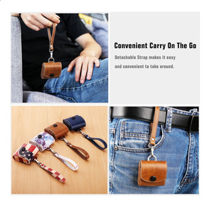 Customized PU leather <b>wireless</b> Bluetooth earphone <b>case</b>, storage bag, <b>charging</b> earphone protective <b>case</b> - Product Image 4