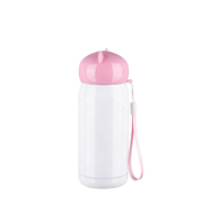 Vente en gros de gobelets en acier inoxydable 300ML par sublimation tasse de bouteille d'eau avec couvercle en forme d'ours