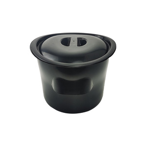 Customized <b>Commode</b> Toilet <b>Chair</b> Black Plastic Portable With Lid For Home Use - Product Image 3