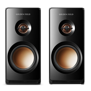 Golden Field M102 Desktop Multimedia 2.0 Speaker USB Wooden <b>Stereo</b> Audio <b>System</b> - Product Image 3