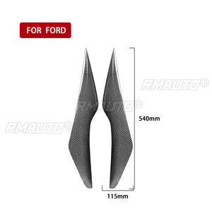 ฝาครอบตกแต่งไฟหน้ารถยนต์คาร์บอนไฟเบอร์แท้ 1 คู่ สำหรับ Ford Focus 2 MK2 ปี 2008 2009 2010 อุปกรณ์ตกแต่งรถยนต์ - Product Image 4