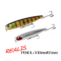 Runtoo 100mm 14.3g flottant Surf longue coulée crayon leurre triple crochets artificiel dur appât 3D yeux Style japonais leurres