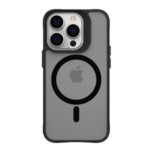 Étui magnétique magsafe pour téléphone <span class=keywords><strong>Apple</strong></span> <span class=keywords><strong>14</strong></span>, étui de protection à motif en Fiber de carbone pour iPhone 14pro, anti-empreintes digitales, sans bord blanc - Product Image 5