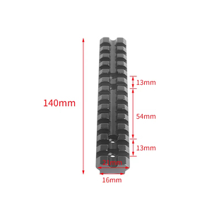 Adaptateur en aluminium sur mesure de 140 mm à 13 fentes, kit de montage à base incurvée pour viseur point rouge et lampe de chasse - Product Image 2