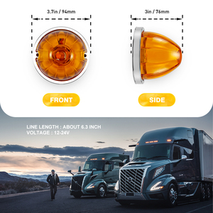 Điều Kiện Mới Không Thấm Nước Màu Đỏ Trắng Hổ Phách Nhấp Nháy Đèn <span class=keywords><strong>LED</strong></span> Dưa Hấu Side Đánh Dấu Ánh Sáng Với Nấm Ánh Sáng Cho Xe Tải - Product Image 3