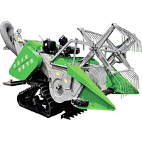 Mini Moissonneuse-batteuse automatisée pour riz et blé, à moteur diesel, sur chenilles, pour usage agricole
