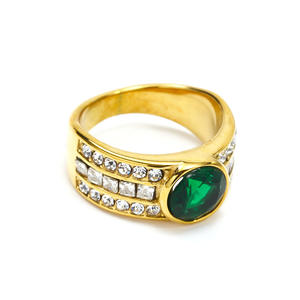 Ventes transfrontalières en Europe et aux États-Unis ins style rétro mode lumière luxe zircon titane anneau en acier pour les femmes sen - Product Image 3