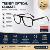 Montures de lunettes carrées en acétate unisexes WFD-F3006 en gros pour tous les visages avec lunettes de lunettes Spring Temple