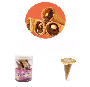 Hot Selling Crispy Wafer Biscuit Cone Cup Chocolate Cone Ice Cream Shape Chocolate Sweets