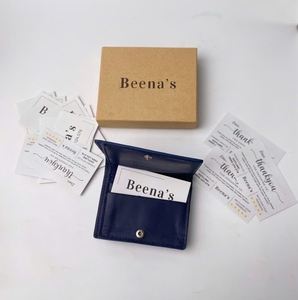 Porte-cartes de visite en cuir, multi-emplacements, fermeture à pression, étui à cartes pliable, organisateur de cartes de visite, portefeuille - Product Image 1