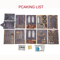 IIECREATE Book Nook SL-16 Kit de maison de poupée miniature en bois, Prière nocturne silencieuse, Puzzle 3D DIY, Ensemble de modèles faits à la main, Mini jouet