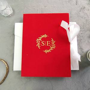 Invitación de Boda de Lujo con Monograma Personalizado, Folio de Tapa Dura, Papel Dorado en Chino e Inglés con Sobre, Juego de Invitaciones para Banquete de Boda - Product Image 2