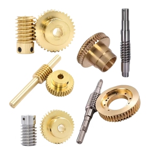 Dongguan Factory Manufacture High Precision Custom Steel Brass Gears Cnc Machining Parts Grinding Transfer <b>Worm</b> Shaft <b>Worm</b> Gear - Product Image 1