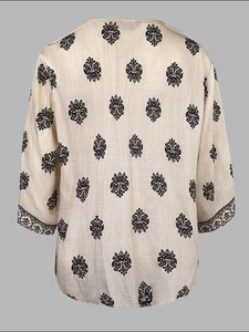 Nuova Camicetta da <span class=keywords><strong>Donna</strong></span> 2026 con Stampa Boho, Scollo a V, Maniche Svasate, Vestibilità Morbida e Snellente, Ideale per Vacanze e Tempo Libero - Product Image 3