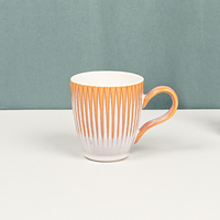 Top vente nordique de luxe Orange rond en céramique Restaurant maison assiette et bol ensemble ensembles de vaisselle en porcelaine