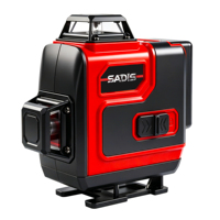 Niveau laser rotatif auto-nivelant SADIS Cross Line haute précision vert 360 degrés 4D