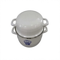 Marmite à fruits de mer classique en émail Luhong Shandong 20/24cm, compatible avec les plaques à induction, capacité >5L, couleur personnalisée, verre