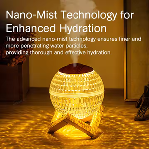 Diffuseur d'huiles essentielles à ultrasons avec boule de cristal, humidificateur, veilleuse, diffuseur d'huiles essentielles avec LED - Product Image 3