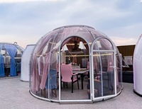 Maison dôme modulaire de luxe tente extérieure en polycarbonate transparent chambre étoile à bulles à 360 degrés
