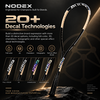Raquette de squash NODEX PULSE SC62H 2026 en graphite T700 125g non cordée 354mm, équilibrée, personnalisable OEM ODM, vente en gros