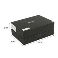 Emballage de luxe personnalisé, boîte rigide, estampage à chaud, gaufrage, lamination mate anti-rayures, boîte avec couvercle et base pour cadeau