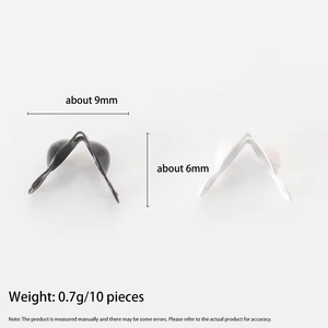 Auténtico 100 piezas pequeña Concha Calotte Punta <span class=keywords><strong>de</strong></span> cuenta tapa nudo cubierta <span class=keywords><strong>de</strong></span> alta calidad accesorios <span class=keywords><strong>de</strong></span> joyería componentes Doble - Product Image 5