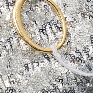 ชุดราตรีผู้หญิงทรงเข้ารูปประดับเลื่อมหรูหรา ดีไซน์เซ็กซี่  ผ่าข้าง  ยาว  ตกแต่งด้วยลูกปัด  สีเงิน - Product Image 3