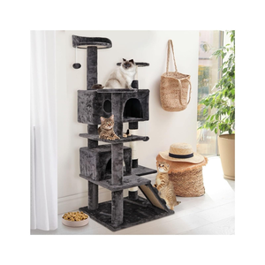 Vente en gros : Arbre à chat en bois personnalisé de grande taille, très populaire, avec griffoir, maison et tour - Product Image 2