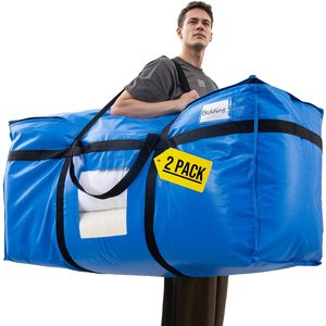 Lot de sacs de rangement géants en PE pour déménagement, durables et pliables, pour vêtements, couettes, literie, couvertures, sacs de rangement <span class=keywords><strong>jumbo</strong></span> avec fermetures éclair - Product Image 3
