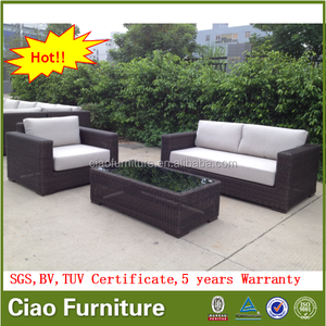 Projet de tissage à la main grand canapé ensemble hôtel <span class=keywords><strong>canne</strong></span> meubles U forme canapé de jardin extérieur - Product Image 3