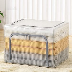 Clear Outdoor Camping Container Box Foldable Car Collapsible Transparent Multifunctional Folding Clothes PVC Storage Box <b>Bin</b> OEM - Product Image 2