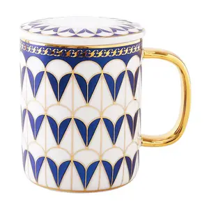 Custom Luxe Geometrische Taza De Cafe Thuis Cilindrische Keramische Drank Water Cup Tr Thee Koffie Mokken