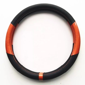 Accessoires intérieurs de voiture, housse de volant de voiture en cuir résistante à l'usure, confortable et antidérapante - Product Image 6