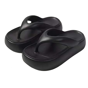 Sandalias de tacón alto para mujer, estilo flip-flop, antideslizantes, ecológicas, impermeables, para playa, interior/exterior - Product Image 2