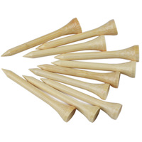 Tees de golf en bambou avec logo personnalisé, lot de 10 dans une boîte à cigarettes, accessoires de golf en bois biodégradables
