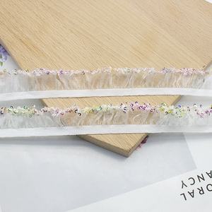 ZSY 1.7cm-<span class=keywords><strong>2</strong></span>.3cm Simli Dantel Şerit Giysi İç Giyim Elbise Elastik Bant Şerit Kemer Pul Payetli Pileli Fırfırlı Süsleme Dantel - Product Image 3