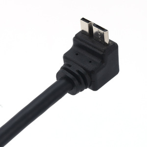 Cable de datos Lung Kay USB 3.0 Micro B en ángulo recto de 90 grados para disco duro externo, color negro - Product Image 3