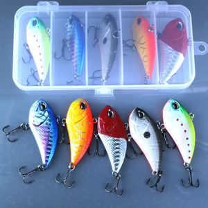 Kit de Señuelos Vibratorios VIB, Paquete de 5, Señuelos Artificiales Biónicos de Plástico, Hundimiento Completo en Todas las Profundidades, Aparejos de Pesca de Lubina en Agua Dulce - Product Image 4