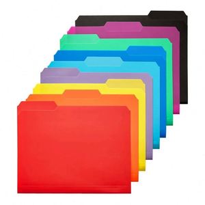 ลดราคา! แฟ้มเอกสารสีแมนนิลาแบบหนา 1/3 นิ้ว สำหรับสำนักงาน  แบบ 3 แท็บ คละสี - Product Image 1