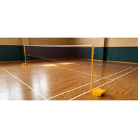Poteau de filet de badminton lesté en acier robuste pour usage scolaire et en club, directement de l'usine