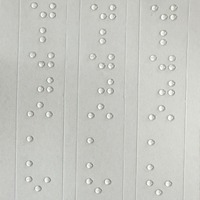 Étiquettes en braille de haute qualité, taille et impression personnalisées, film en braille pouvant être fabriqué en PVC, CPP ou en acier inoxydable