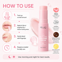 Baume multi-usages repulpant OEM PDRN au collagène rose pour le visage et le corps, idéal pour les cernes, le cou, le front, les rides du sourire et les lèvres