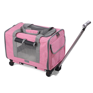 Extra Large Foldable Portable Pet <strong>Carrier</strong> <strong>with</strong> <strong>Wheels</strong> for <strong>Dogs</strong> &amp; Cats Waterproof Bottom Adjustable Safety Rope Backpack Style - Product Image 4